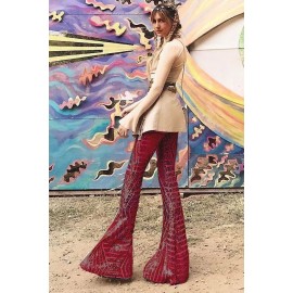 Red Sequin Wide Leg Pants Red Sequin Wide Leg Pants