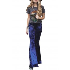 Cobalt Blue Flare Velvet Pants Cobalt Blue Flare Velvet Pants