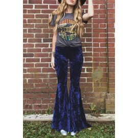 Cobalt Blue Flare Velvet Pants Cobalt Blue Flare Velvet Pants