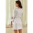 Silver Sequin Wrap Dress with Sash