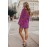 Red Sparkling Sequin Dotted Wrap Mini Dress