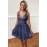 V-Neck Sequin Sparkle Homecoming Dress