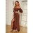 V Neck Split Sequin Evening Prom Gown