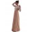 Long Sleeve Sequin Bodice Cocktail Maxi Dress