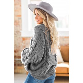 Gray Cable Knit Sweater Gray Cable Knit Sweater